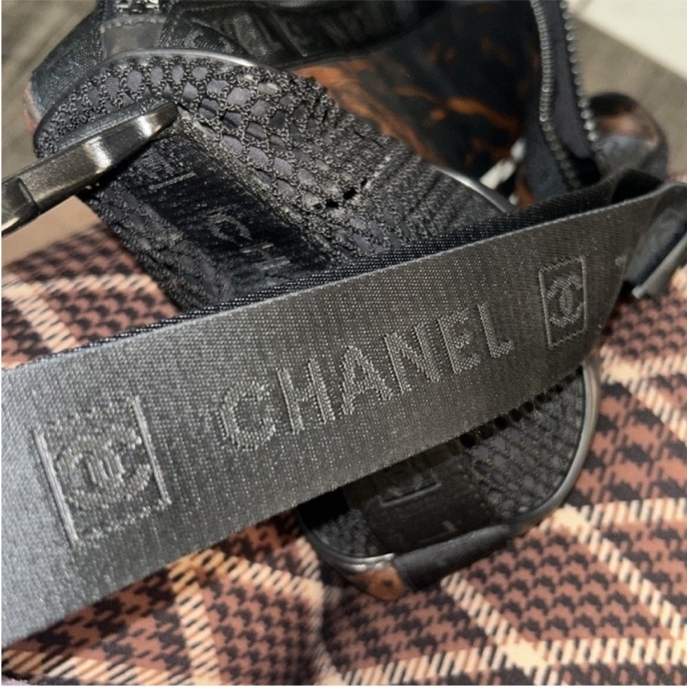 VINTAGE CHANEL Bag Chanel Sports Line Shoulder Bag Black - Picture 11 of 16